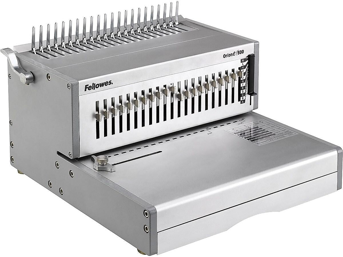 Fellowes Orion Comb Binding Machine, 500 Sheet Capacity, Silver (5643201)
