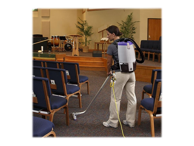ProTeam Super Coach Pro 6 Backpack Vacuum, Gray/Purple (107308)