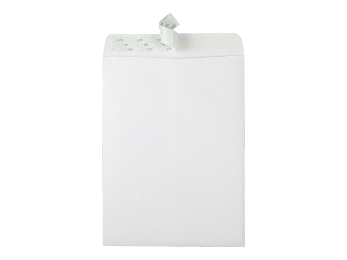 Quality Park Redi-Strip Catalog Envelopes, 9" x 12", White Wove, 100/Box (QUA44582)