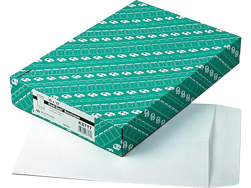 Quality Park Redi-Seal Catalog Envelopes, 10" x 13", White Wove, 100/Box (QUA43717)