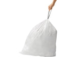 simplehuman Code N 13 Gallon Trash Bag, 22.8" x 31.5", Low Density, 30 mic, White, 200 Bags/Box (CW0275)