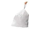 simplehuman Code X 21 Gallon Trash Bag, 26" x 34.6", Low Density, 34 Mic, White, 200 Bags/Box (CW0273)