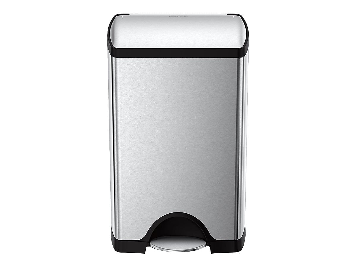 simplehuman Indoor Step Trash Can, Brushed Stainless Steel, 10 Gal. (CW1814)