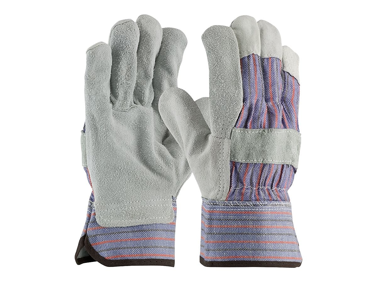 PIP Economy Grade Split Cowhide Leather Palm Glove, Medium, 12 Pairs (84-7532/M)
