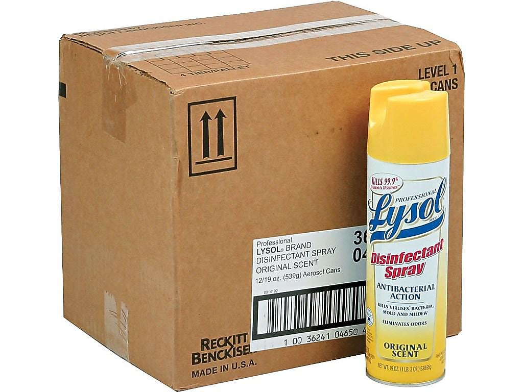 Lysol Professional Brand III Disinfectant Spray, Original, 19 oz. Canisters, 12/Carton (3624104650CT)