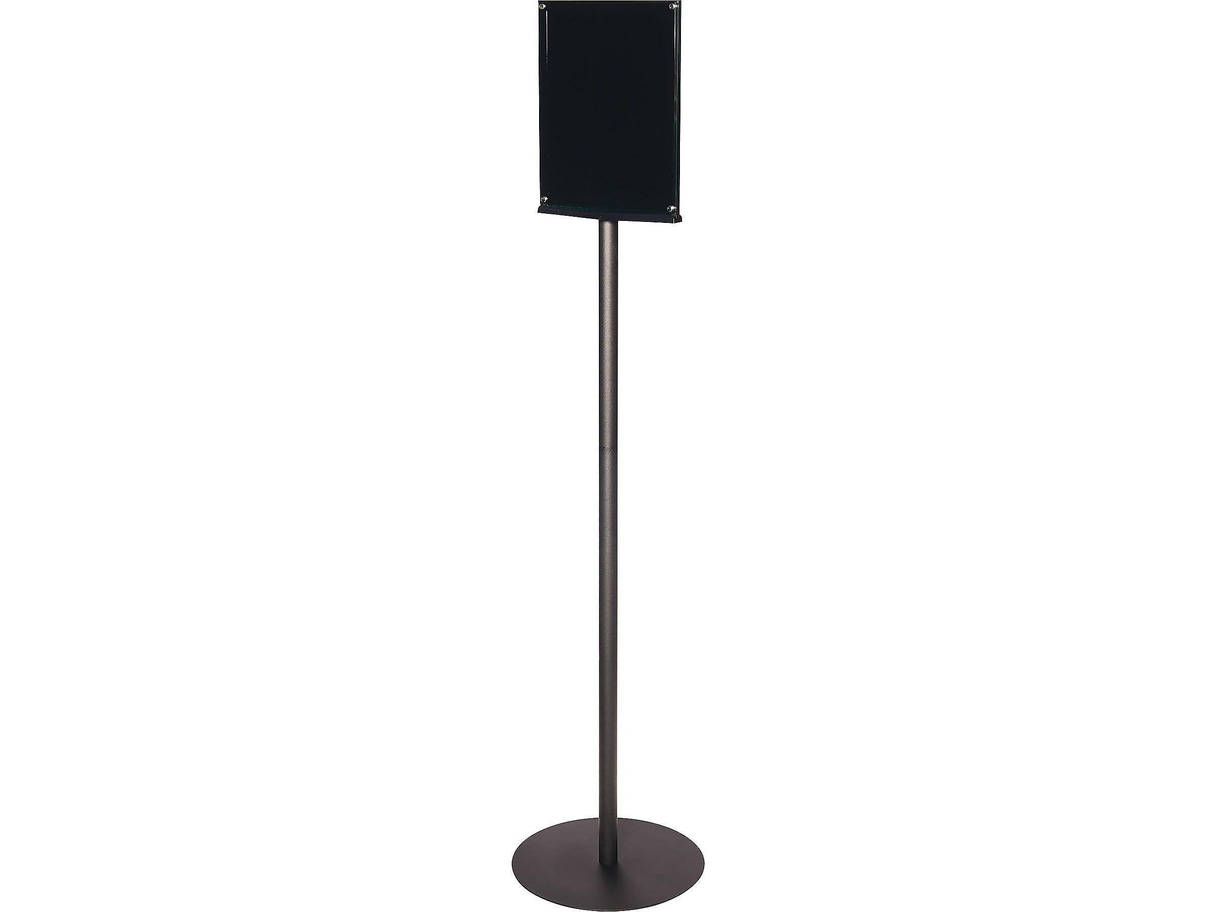 Deflecto Document Holder, 8.5" x 11", Vertical, Freestanding, Black Acrylic (692056)
