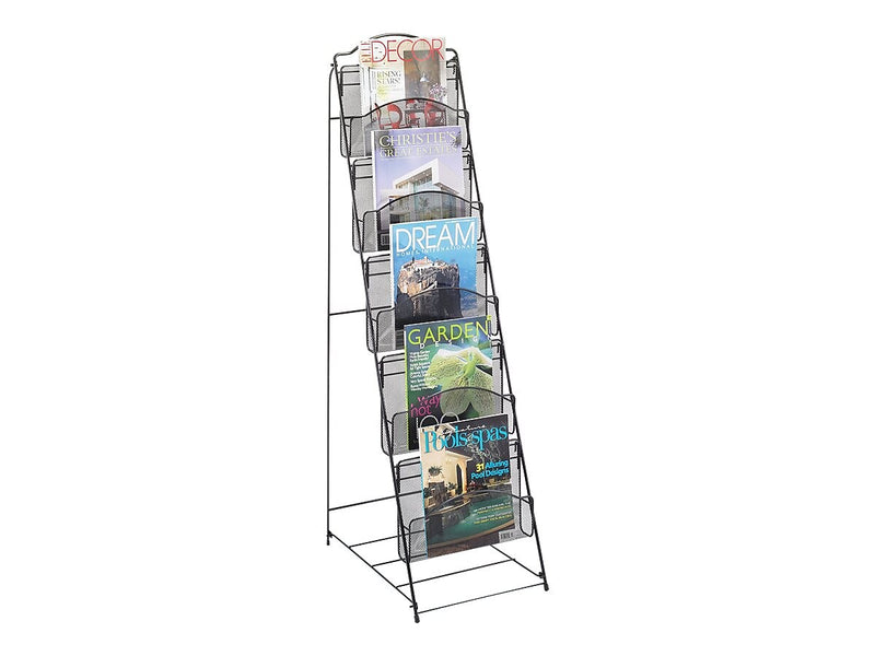 Safco Onyx Magazine Holder, Black Steel (6461BL)