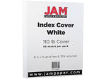 JAM Paper Vellum Bristol 110 lb. Cardstock Paper, 8.5" x 11", White Vellum Bristol, 50 Sheets/Pack (169855)
