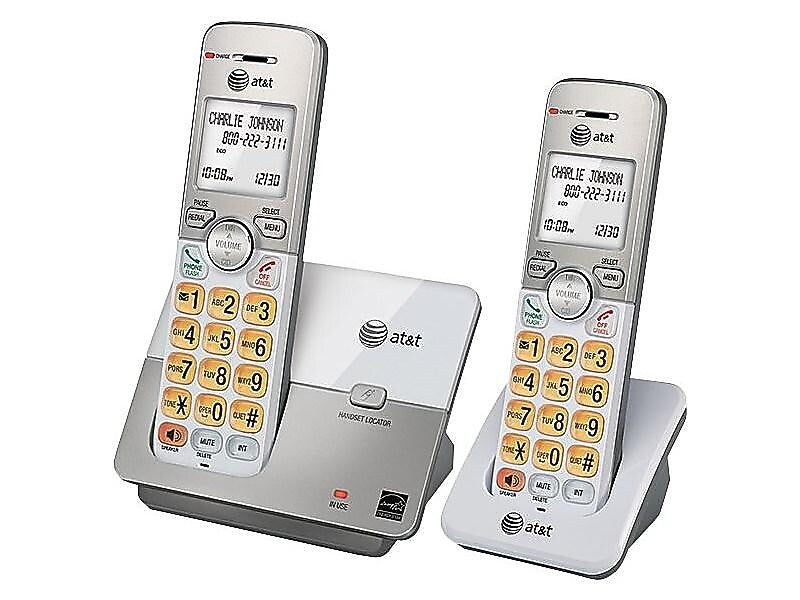 AT&T 2-Handset Cordless Telephone, Gray/Silver (EL51203)