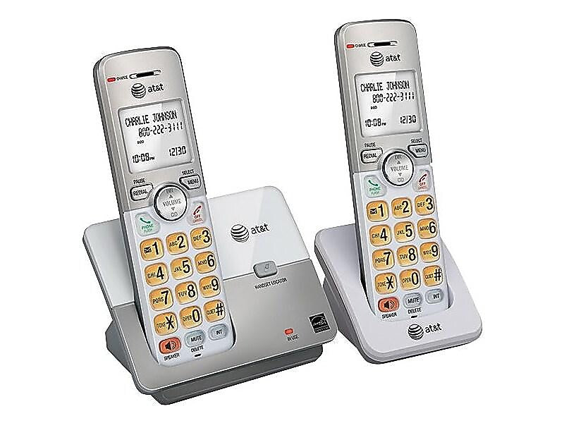 AT&T 2-Handset Cordless Telephone, Gray/Silver (EL51203)
