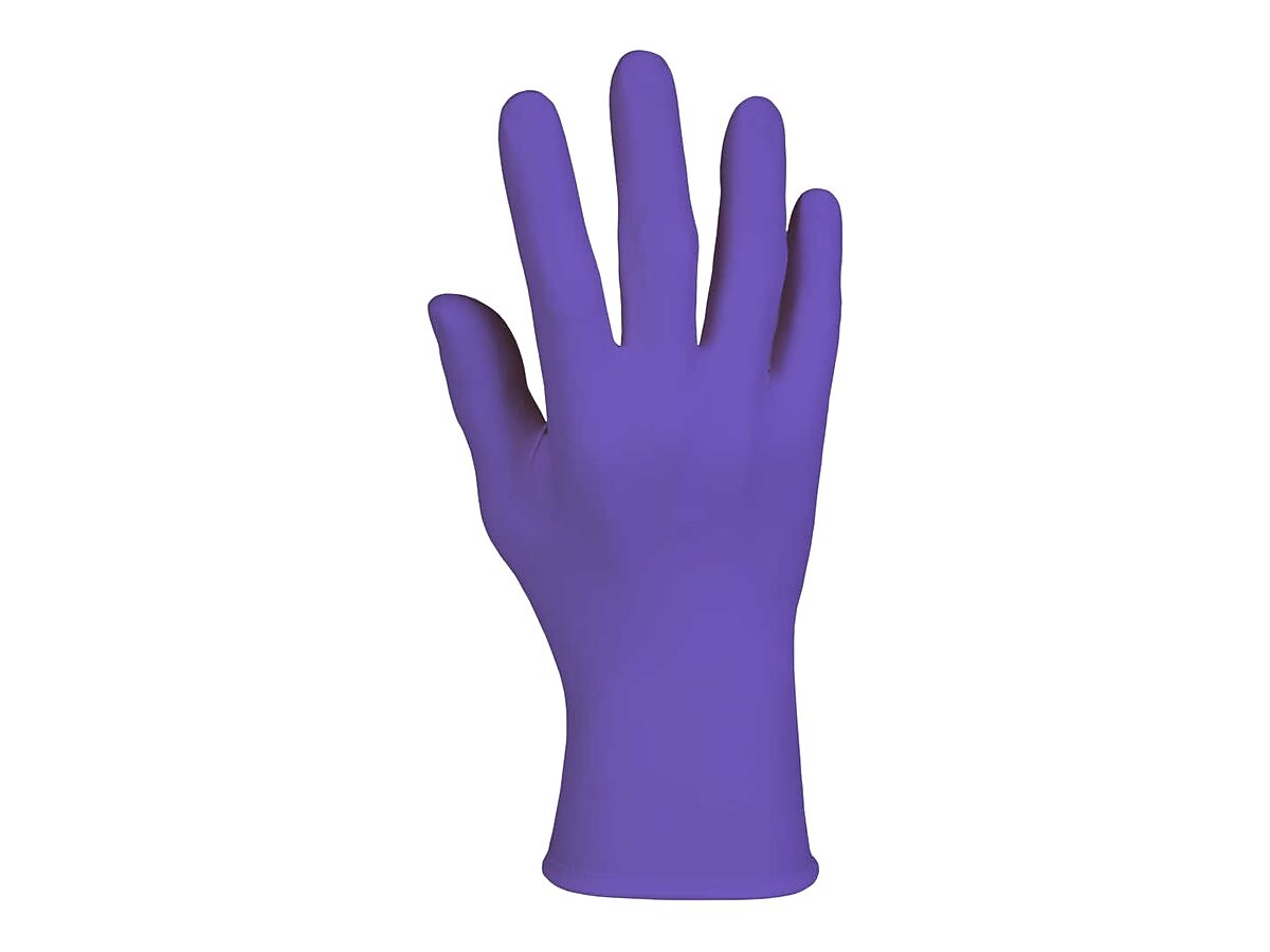 Kimberly-Clark Powder Free Nitrile Exam Gloves, Large, Purple, 100/Box (55083)