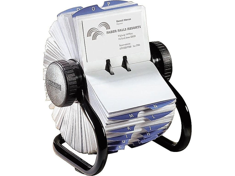 Rolodex Rotary Business Card File, 400 Card Capacity,  Black (67236)