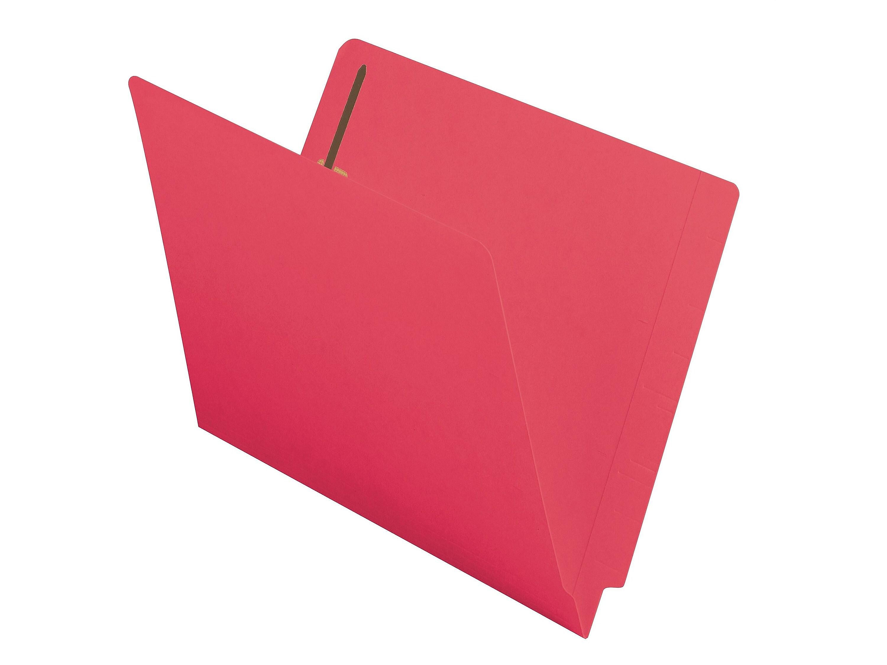 Smead End Tab Classification Folders, Shelf-Master Reinforced Straight-Cut Tab, Letter Size, Red, 50/Box (25740)