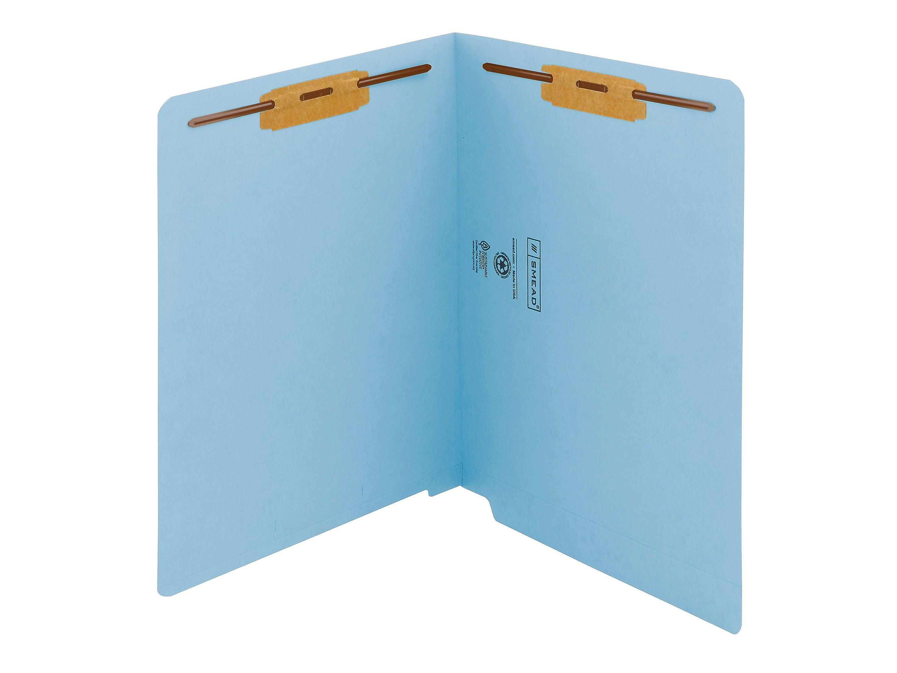 Smead Shelf-Master Recycled Reinforced Classification Folder, 3/4" Expansion, Letter Size, Blue, 50/Box (25040)