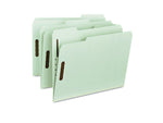 Smead 100% Recycled Pressboard Classification Folders, Letter Size, Gray/Green, 25/Box (15003)