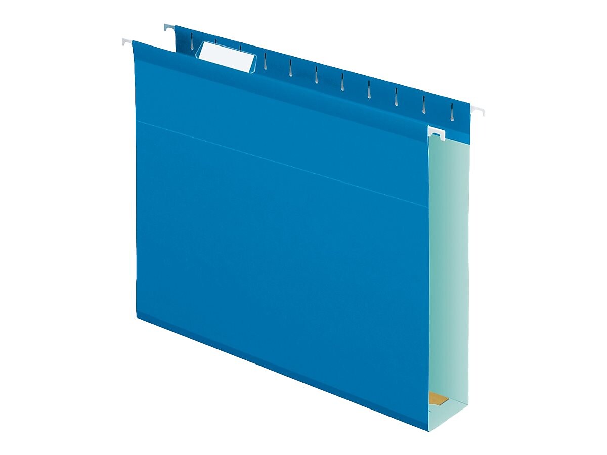 Pendaflex Hanging File Folders, 2" Expansion, Letter Size, Blue, 25/Box (PFX 04152x2 BLU)