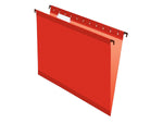 Pendaflex SureHook Reinforced Hanging File Folders, 5-Tab, Letter Size, Red, 20/Box (PFX 6152 1/5 RED)