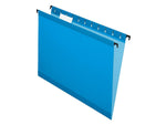 Pendaflex SureHook Reinforced Hanging File Folders, 5-Tab, Letter Size, Blue, 20/Box (PFX 6152 1/5 BLU)