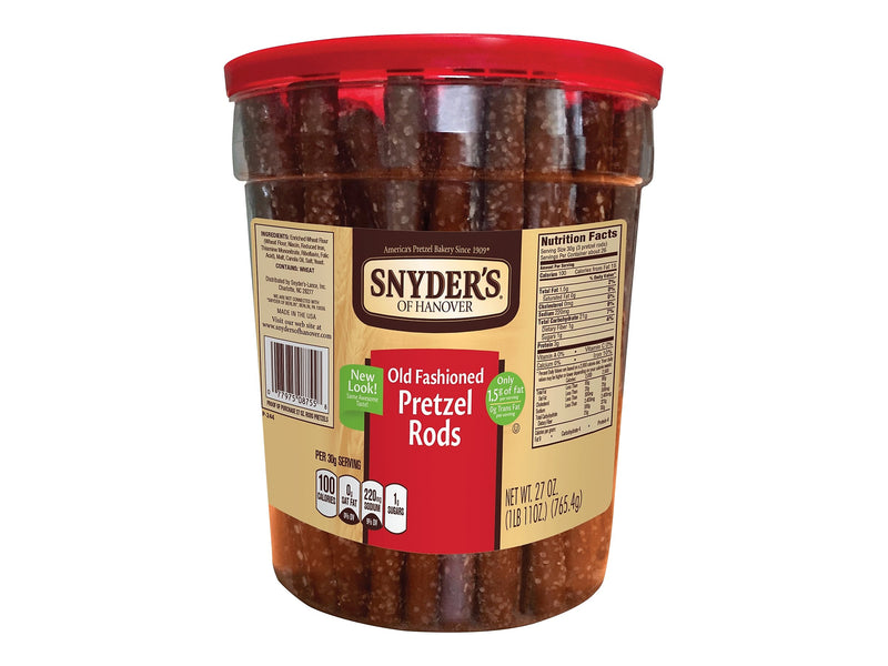 Snyder's of Hanover Old Fashioned Salt Pretzels Rods, 27 oz. (SNY087550)