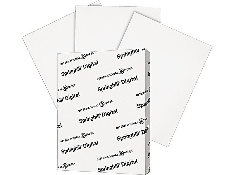 Springhill Digital 90 lb. Paper, 8.5" x 11", White, 250 Sheets/Pack (015101)
