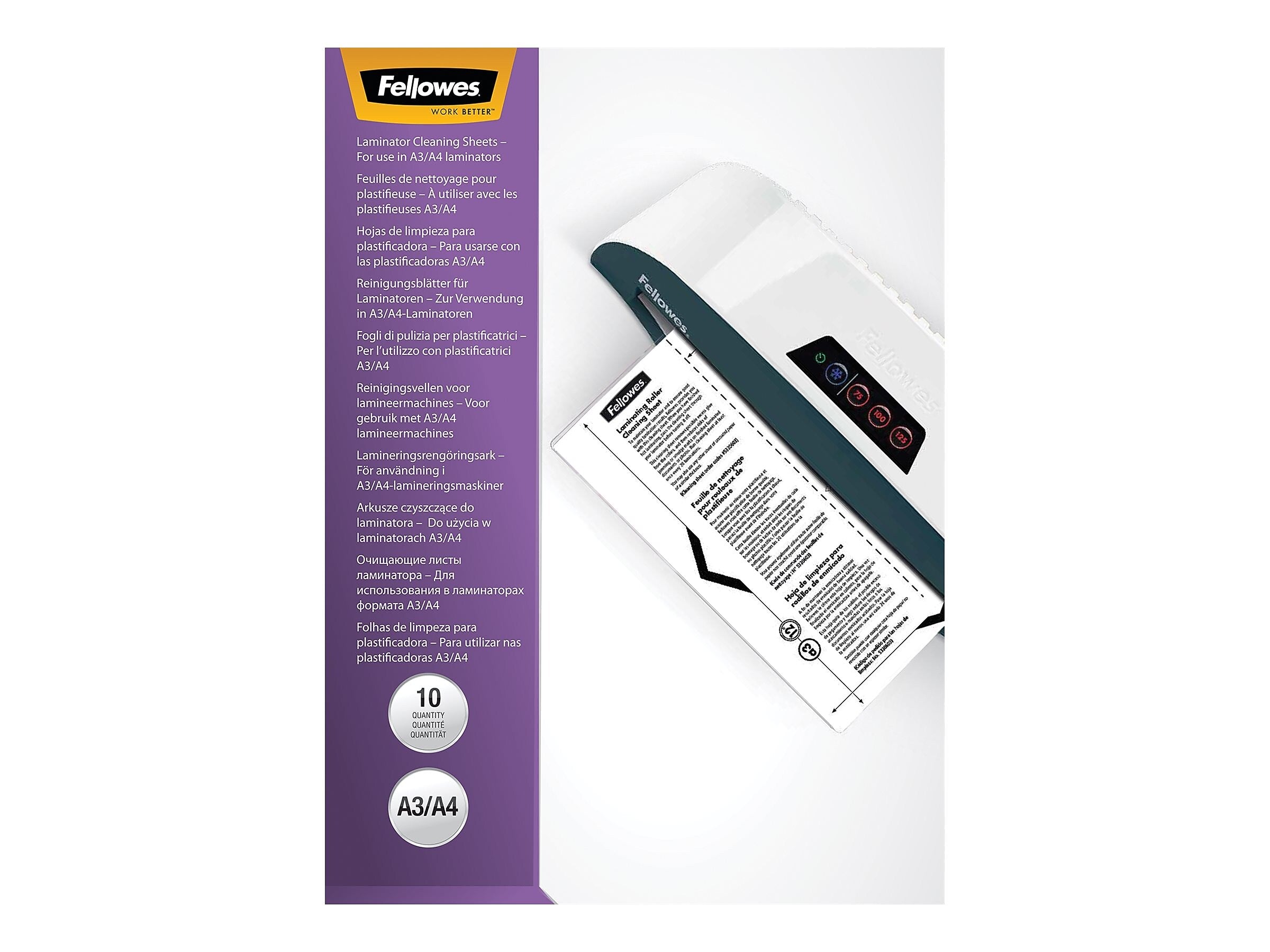 Fellowes Laminating Sheets, Letter Size, 10/Pack (FEL5320603)