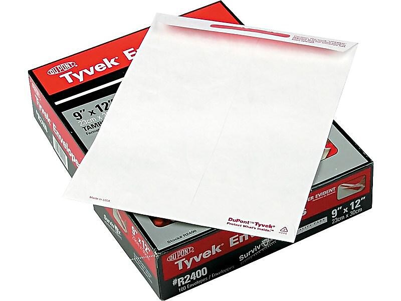 Quality Park Survivor Tyvek Self Seal Inter-Departmental Envelope 9" x 12", White, 100/Box (QUAR2400)