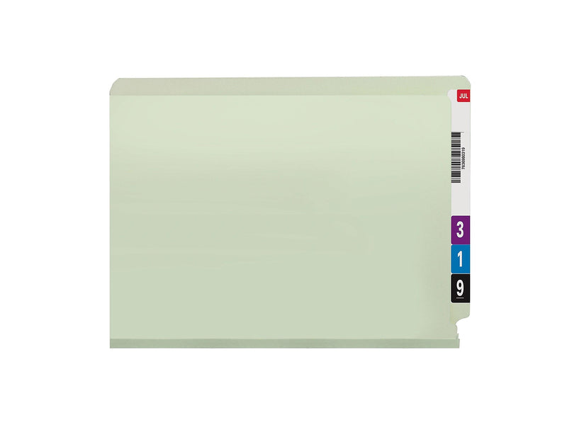 Smead 60% Recycled End Tab Folders, Letter Size, Gray/Green, 25/Box (34715)