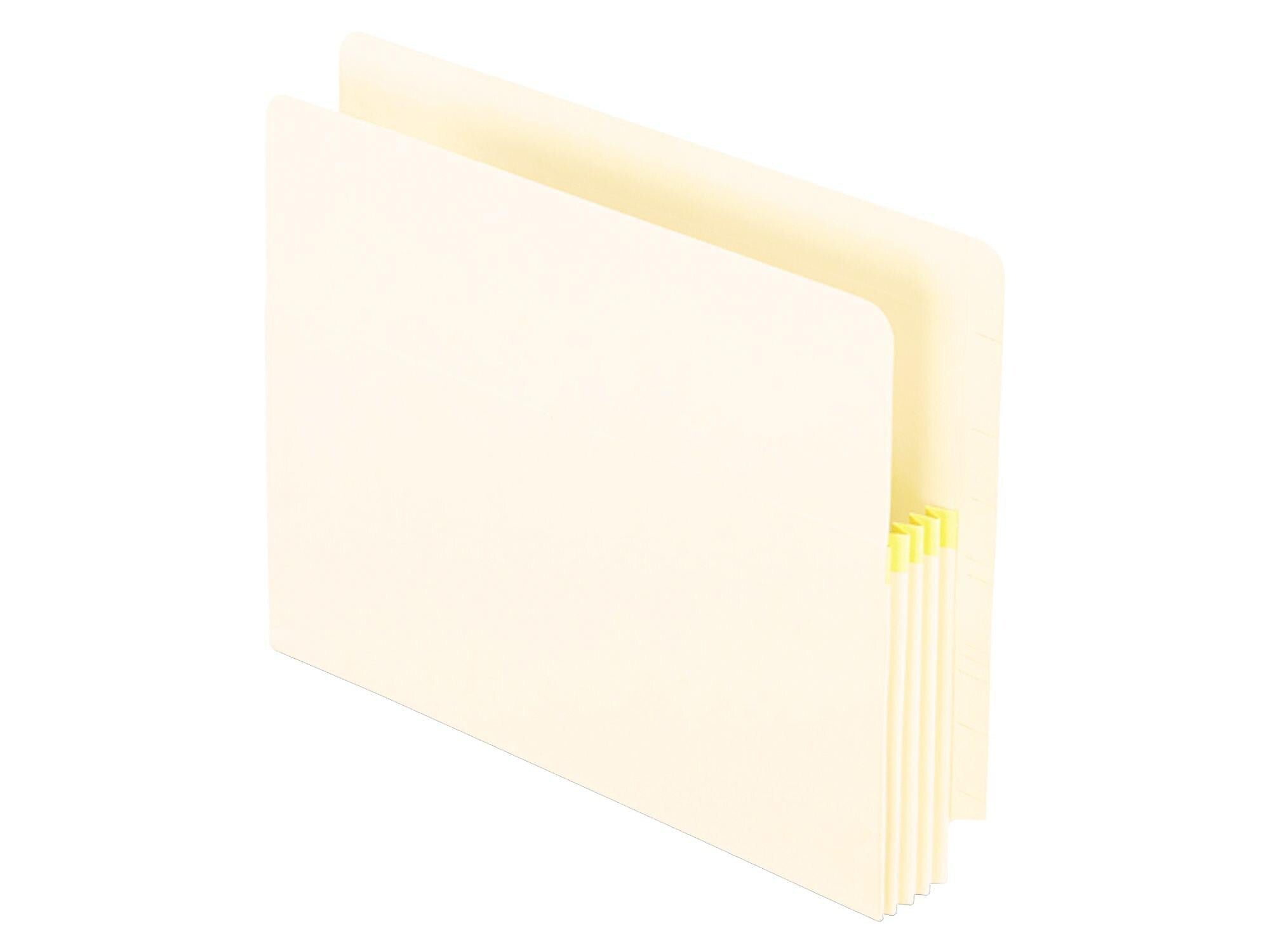 Pendaflex Heavy Duty 10% Recycled File Pocket, 3 1/2" Expansion, Letter Size, Manila, 25/Box (PFX12832)