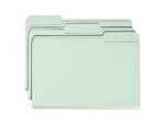 Smead SafeSHIELD 60% Recycled Heavy Duty Pressboard Classification Folder, 3" Expansion, Legal Size, Gray/Green, 25/Box (19944)