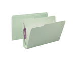 Smead SafeSHIELD 60% Recycled Heavy Duty Pressboard Classification Folder, 3" Expansion, Legal Size, Gray/Green, 25/Box (19944)