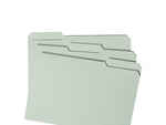 Smead SafeSHIELD 60% Recycled Heavy Duty Pressboard Classification Folder, 3" Expansion, Legal Size, Gray/Green, 25/Box (19944)