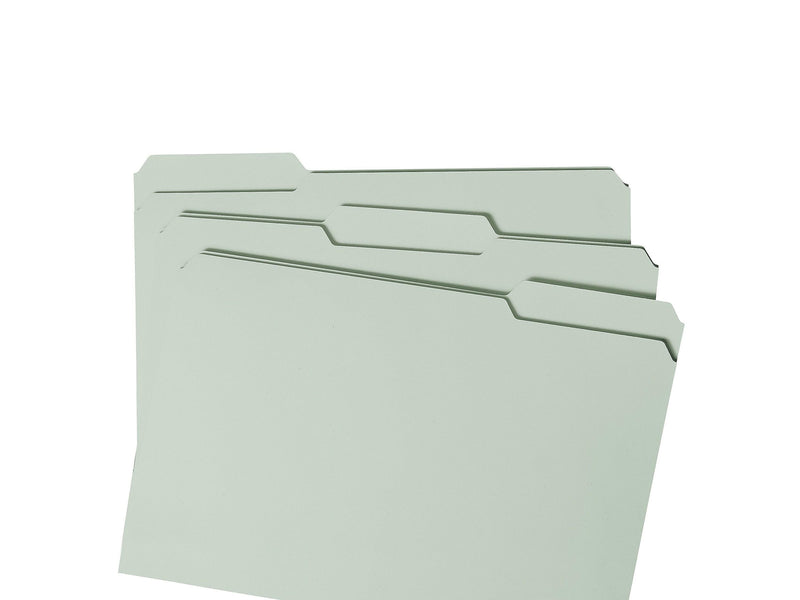 Smead SafeSHIELD 60% Recycled Heavy Duty Pressboard Classification Folder, 3" Expansion, Legal Size, Gray/Green, 25/Box (19944)