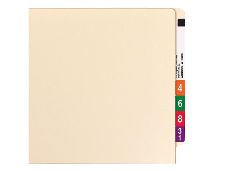 Smead End Tab Classification Folders, Shelf-Master Reinforced Straight-Cut Tab, Letter Size, Manila, 50/Box (34276)