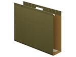 Pendaflex Reinforced Hanging File Folders, Extra Capacity, 5-Tab, Letter Size, Standard Green, 25/Box (PFX 04152x3)