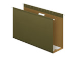 Pendaflex Reinforced Hanging File Folders, Extra Capacity, 5-Tab, Legal Size, Standard Green, 25/Box (PFX 04153x4)