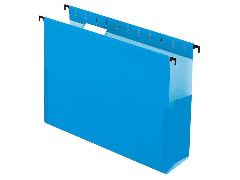 Pendaflex SureHook Hanging File Folders, 3" Expansion, Letter Size, Blue, 25/Box (PFX 59203)