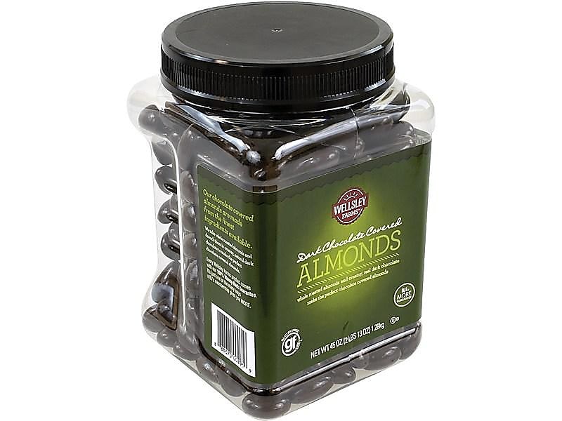 Wellsley Farms Dark Chocolate Covered Almonds, 45 Oz. (209-00312)