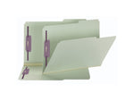 Smead SafeSHIELD 60% Recycled Heavy Duty Pressboard Classification Folder, 2" Expansion, Legal Size, Gray/Green, 25/Box (19920)