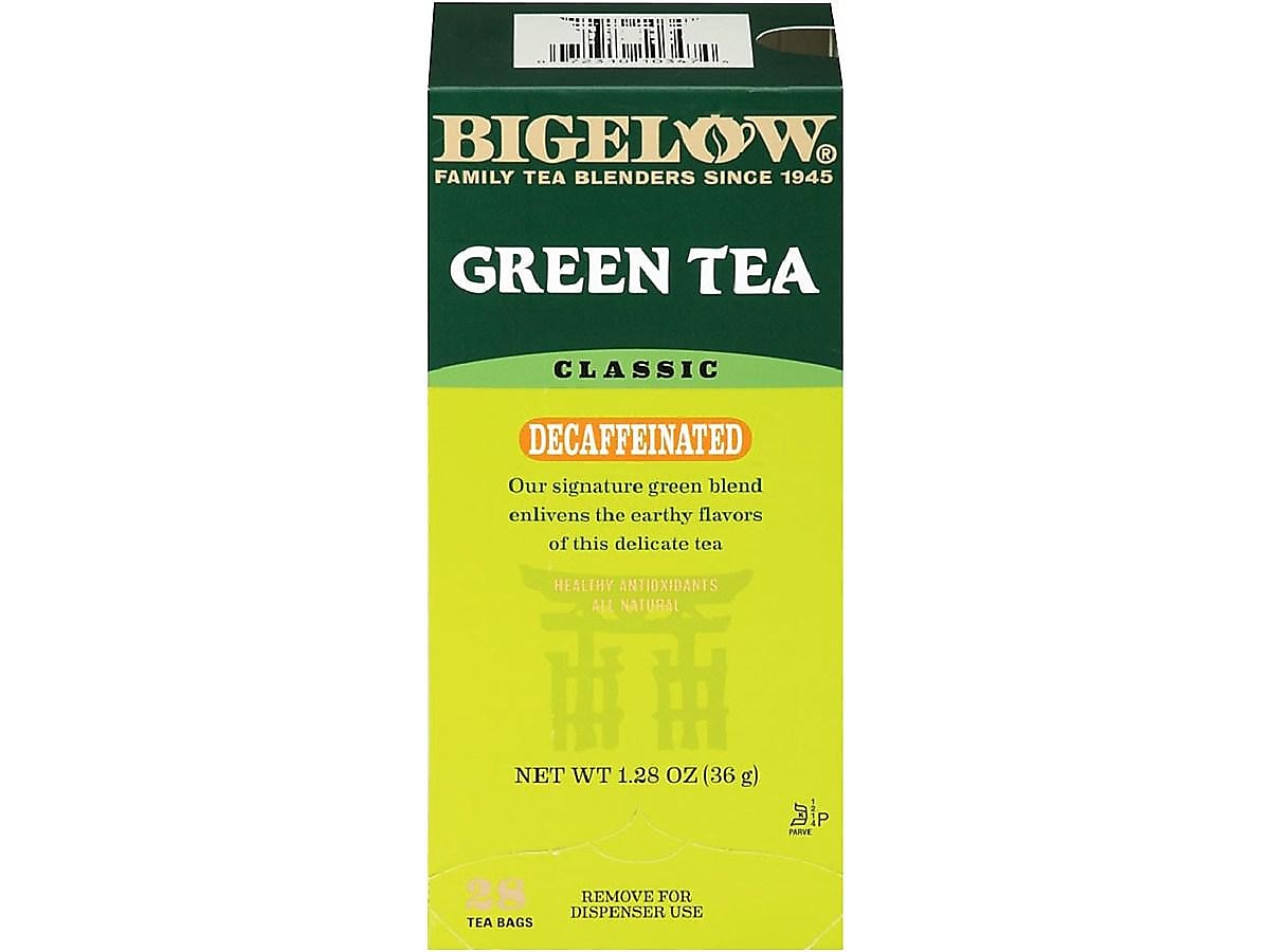 Bigelow Decaffeinated Classic Green Tea Bags, 28/Box (RCB10347)