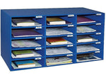 Pacon Classroom Keepers 16.38"H x 31.5"W Corrugated Mailbox, Blue, Each (001308)