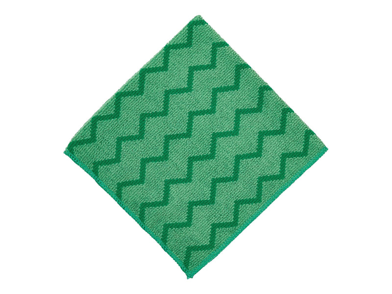 Rubbermaid HYGEN Microfiber Cleaning Cloths, 16" x 16", Green, 12 Cloths/Pack (FGQ62000GR00)