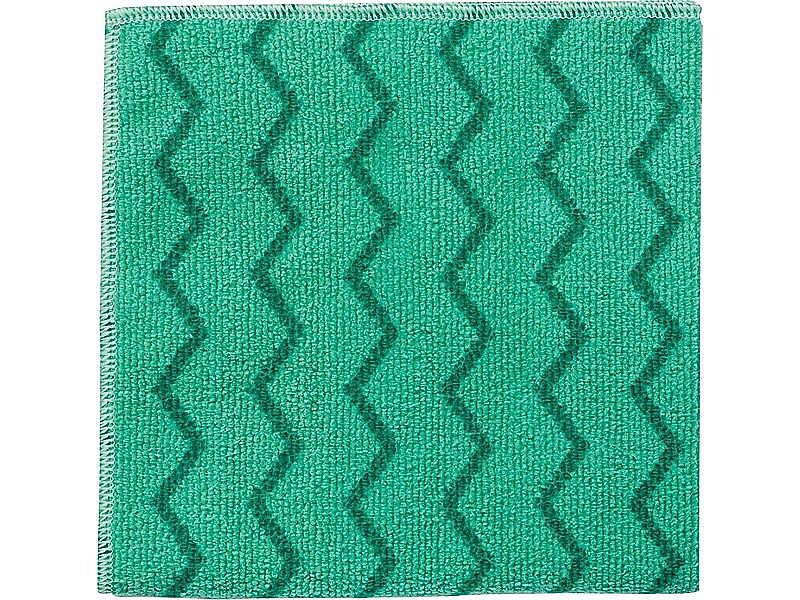 Rubbermaid HYGEN Microfiber Cleaning Cloths, 16" x 16", Green, 12 Cloths/Pack (FGQ62000GR00)