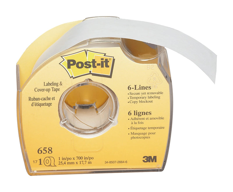Post-it Labeling and Cover-Up Correction Tape, White (658)