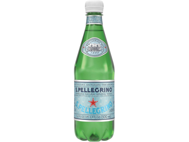 S.Pellegrino Sparkling Natural Mineral Water, 16.9 oz., 24 Bottles/Carton (12161701)