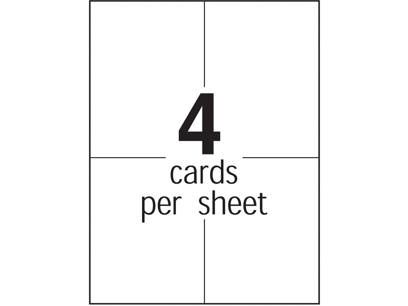 Great Papers 4-Up Matte Postcards, 5.5" x 4.25", White, 100/Pack (912540)