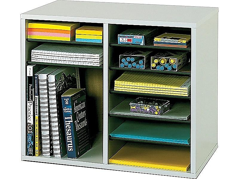 Safco Wood File Organizer, Gray (9420GR)