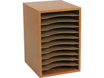 Safco Stackable Wood File Organizer, Oak (9419MO)