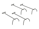 Fellowes Stackers Front Loading Letter Tray, Black, 4/Set (64112)