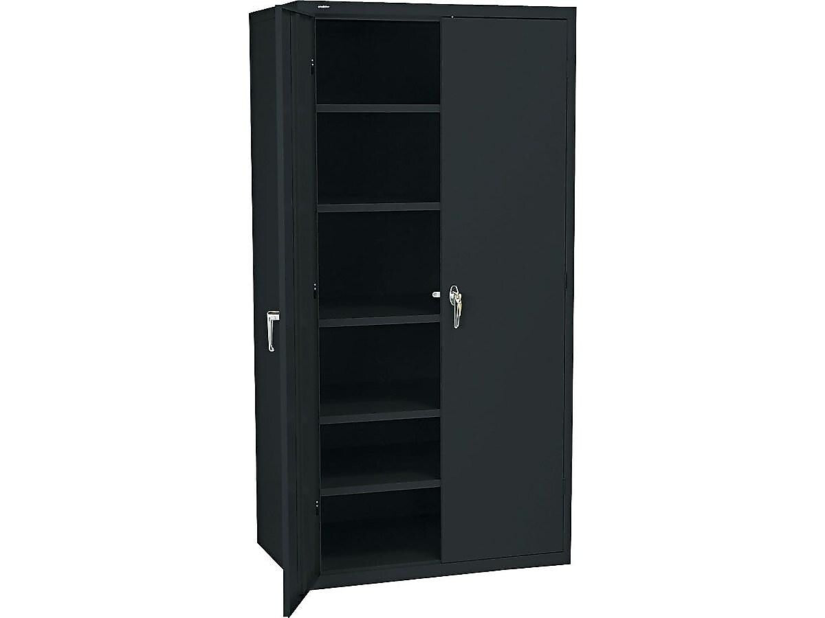 HON Brigade 72" Steel Storage Cabinet with 5 Shelves, Black (HONSC2472P)