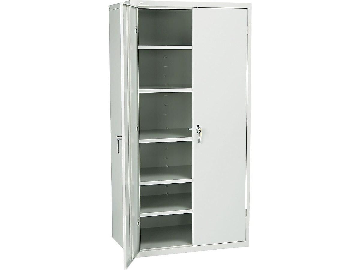 HON Brigade 72" Steel Storage Cabinet with 5 Shelves, Light Gray (HONSC2472Q)